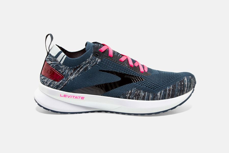 Brooks Women's Levitate 4 Road Running Shoes Navy/Black/Pink ( ZGMPO3640 )